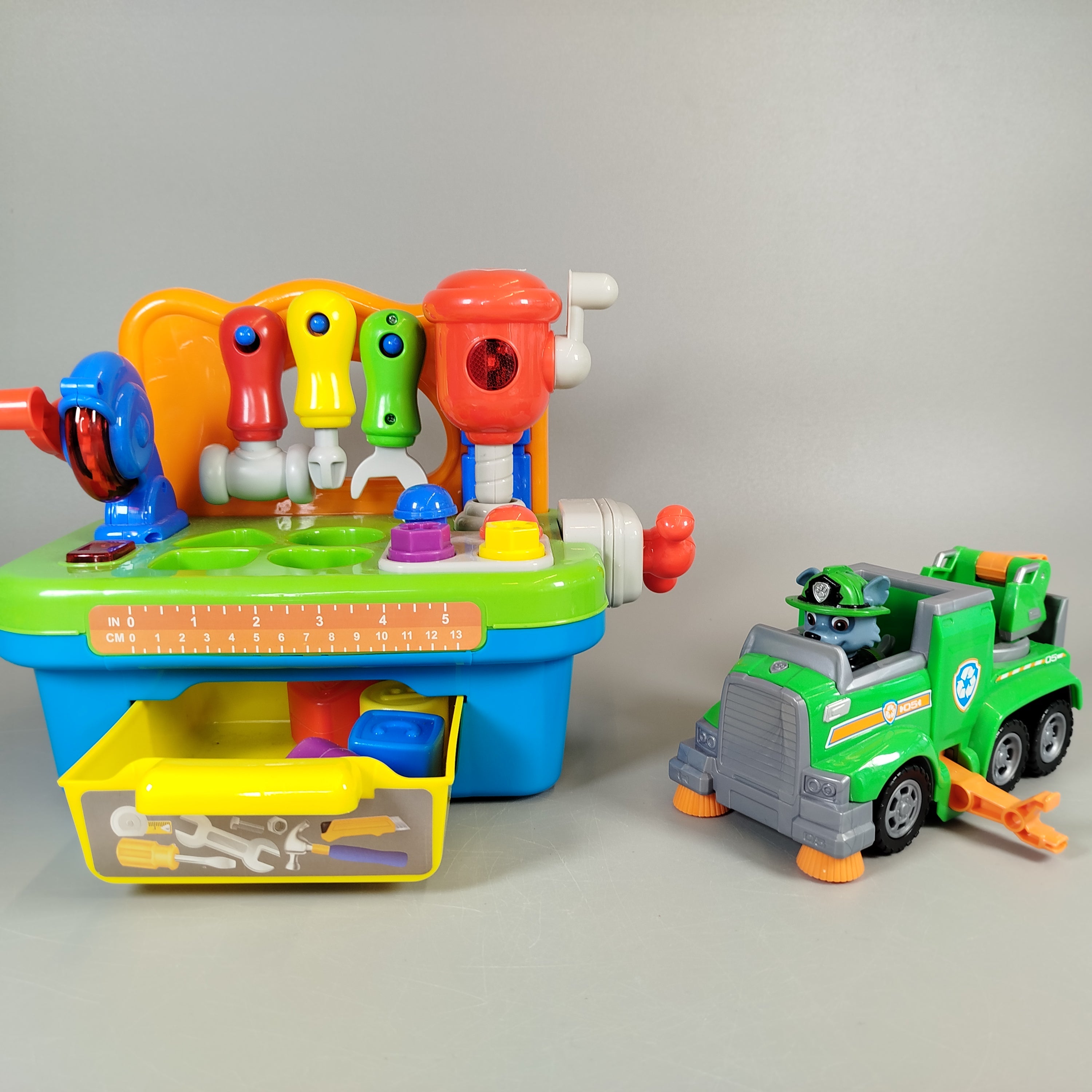 Werkbank Spielset & Paw Patrol Fahrzeug
